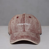 MAROON DENIM WASHED CAP