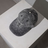 BLACK DENIM WASHED CAP